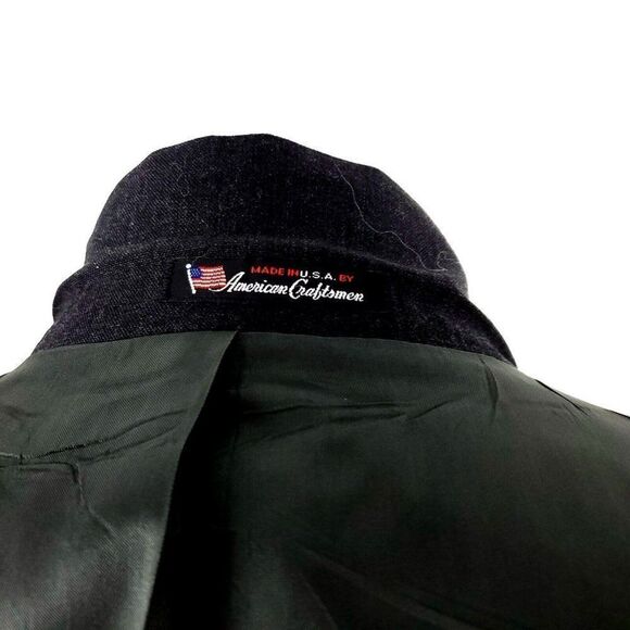 Vintage Stafford American Craftsman 2 Button Blazer 42L Gray - Picture 10 of 11